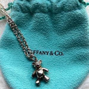 Tiffany 925/1000 Teddy Bear Pendant and Chain